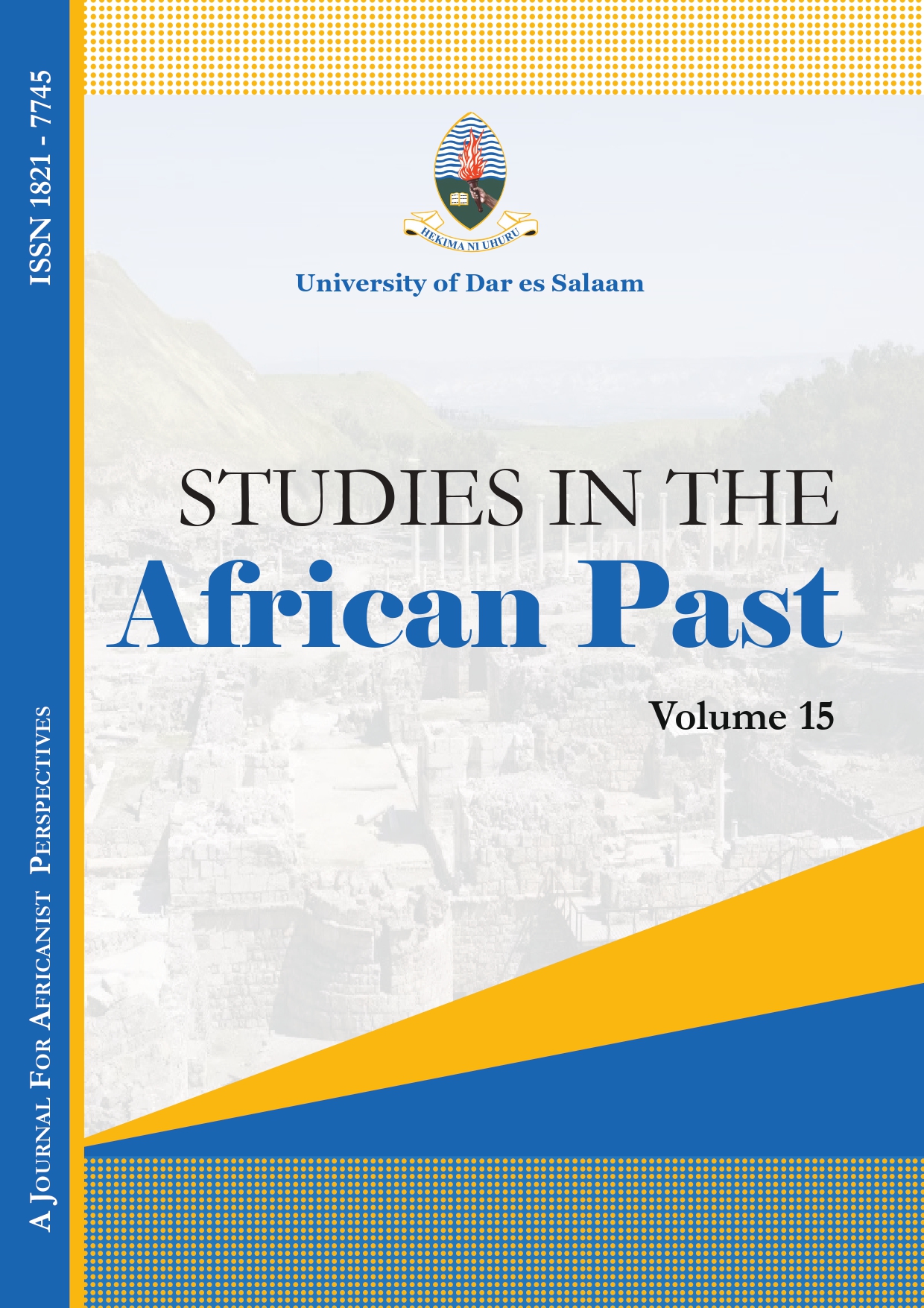					View Vol. 15 No. 1 (2022): Studies in the African Past
				